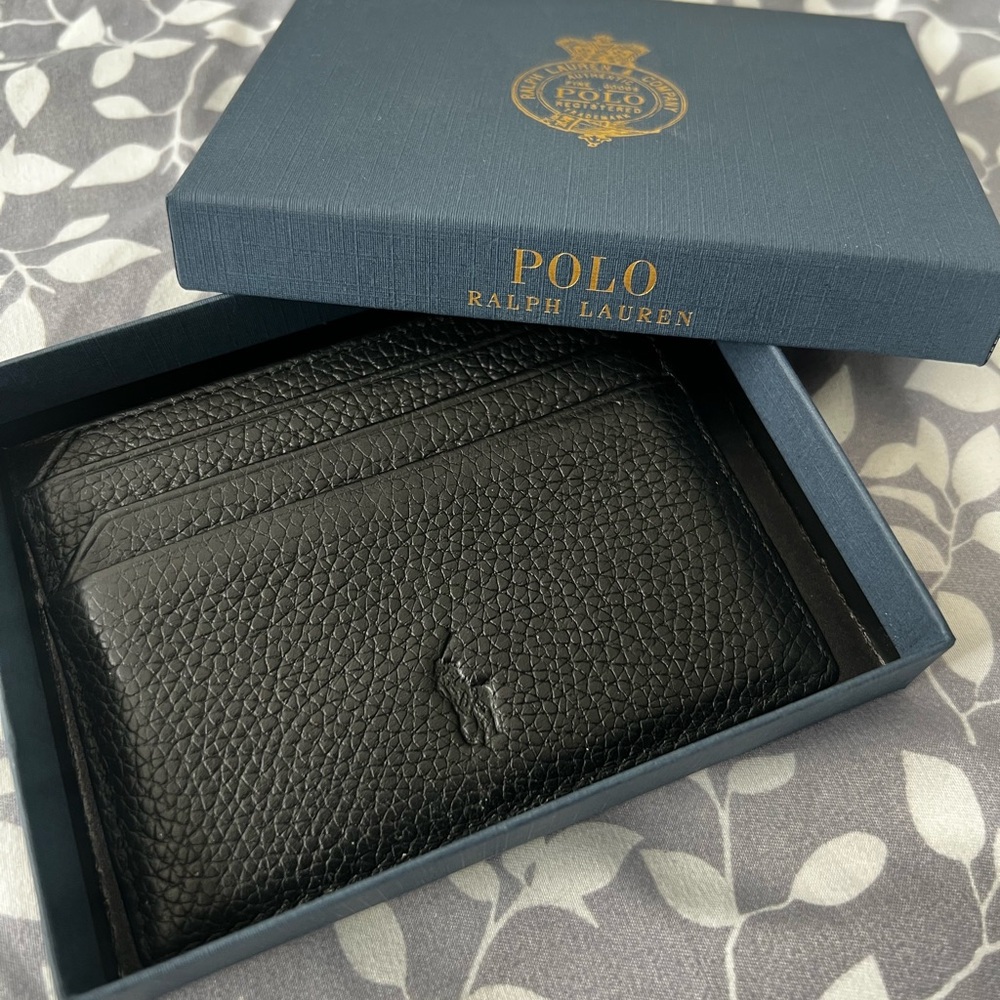 Polo by Ralph Lauren Textured Black Card Holder